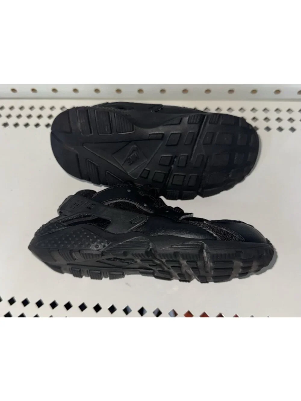 Nike Air Huarache Run TD Triple Black Boys Youth Athletic Running Shoes Size 10C